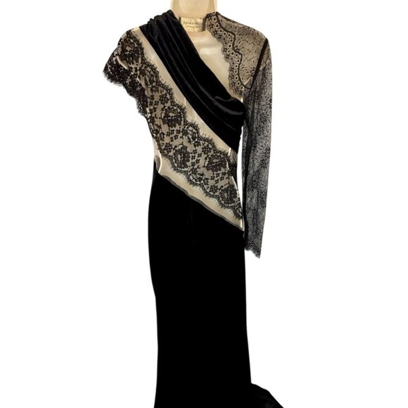 Bronx and Banco Cobra One Shoulder Gown NWT - Size 6 - Picture 5 of 11